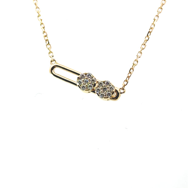 Sliding Diamond Pendant Necklace