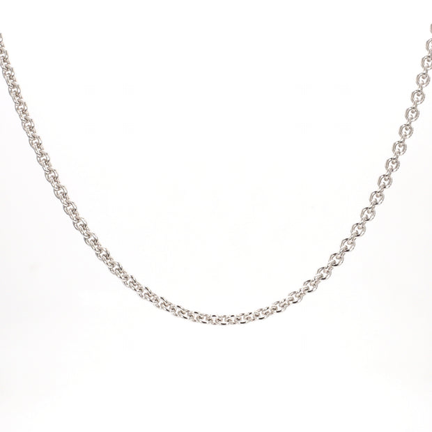 White Gold Cable Necklace
