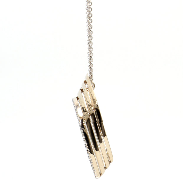 Quad Shadow Box Diamond Necklace