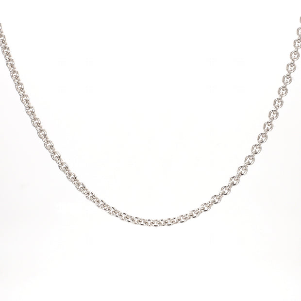 White Gold Cable Necklace