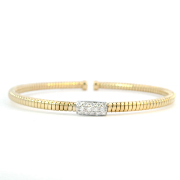 Flexible Gold & Diamond Pave Bracelet