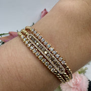 Gold & Diamond Stretch Bracelet