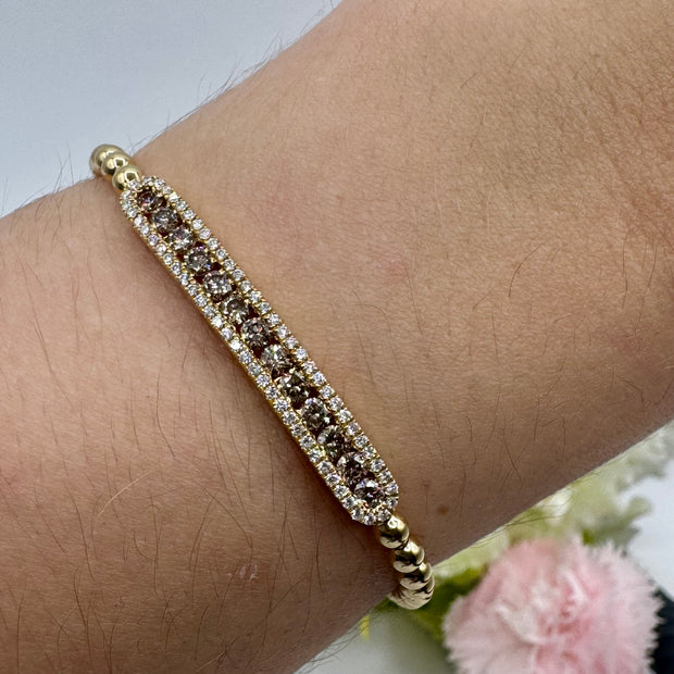 Gold & Diamond Stretch Bracelet