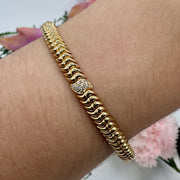 Gold & Diamond Cuff Bracelet