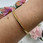 Men's Stretchable Bracelet | High Polished Yellow Gold