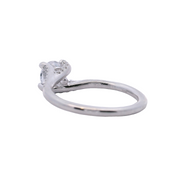 Bypass Style Pave Engagement Ring