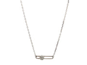 Sliding Diamond Pendant Necklace