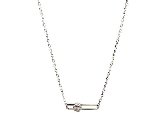 Sliding Diamond Pendant Necklace