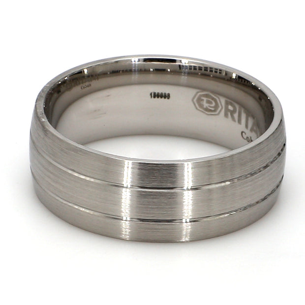 Cobalt White Metal Gent's Band by Ritani