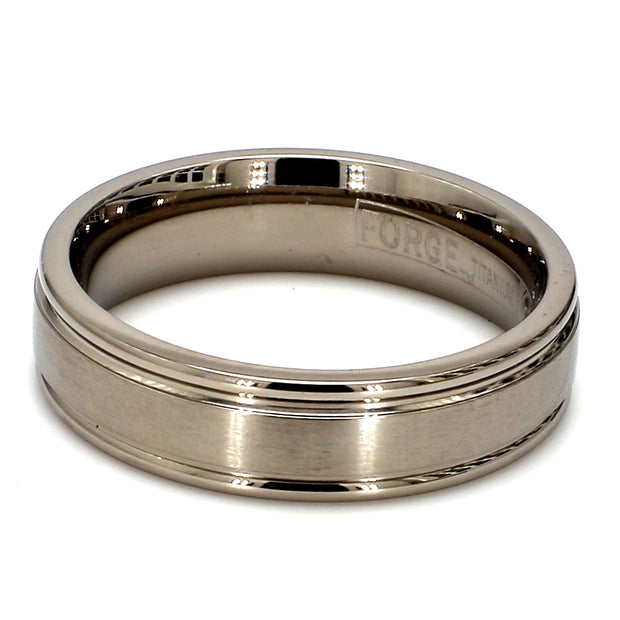 Grooved Mixed Plain Metal Band