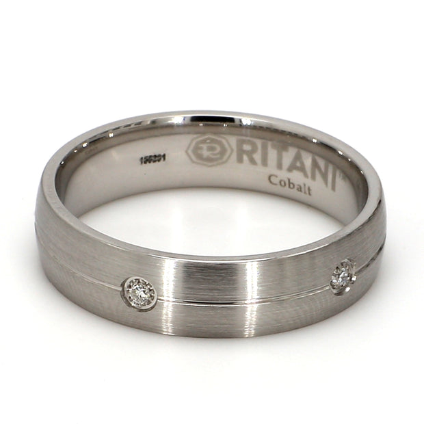 Cobalt White Diamond Gent's Band by Ritani