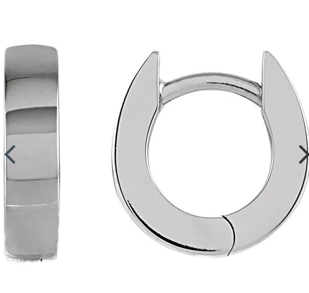 White Gold Hoop Earrings