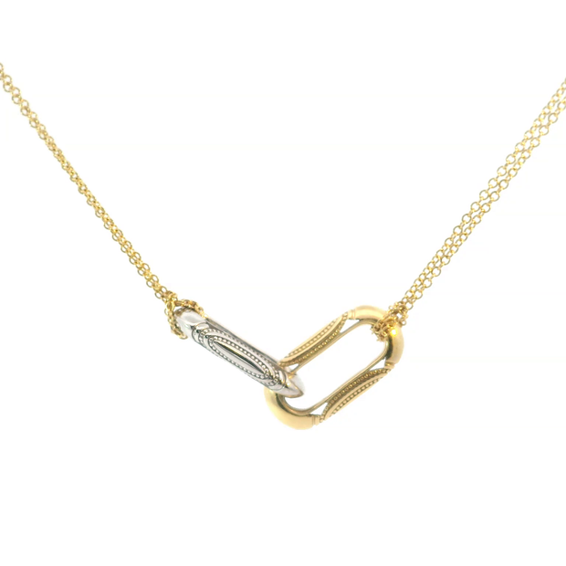 Tacori Two-Tone Double Link Pendant