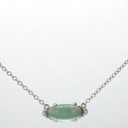Chalcedony Bar Gemstone Necklace