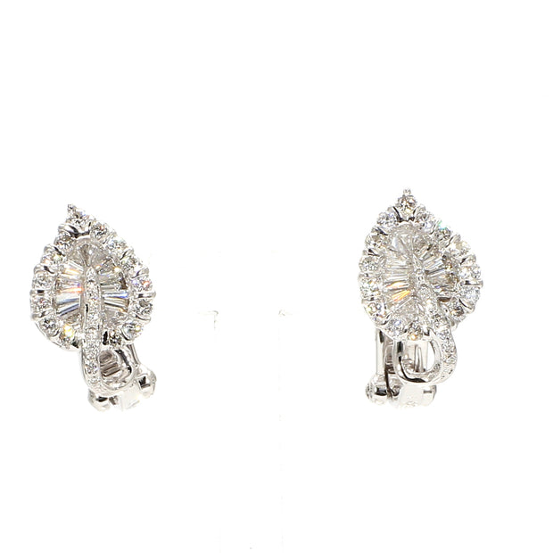 Diamond Leaf Earrings