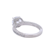Vintage Inspired Bead Set & Milgrain Engagement Ring