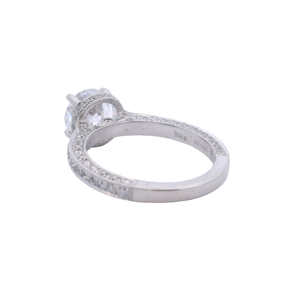 Vintage Inspired Bead Set & Milgrain Engagement Ring