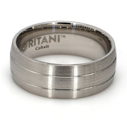 Cobalt White Metal Gent's Band by Ritani