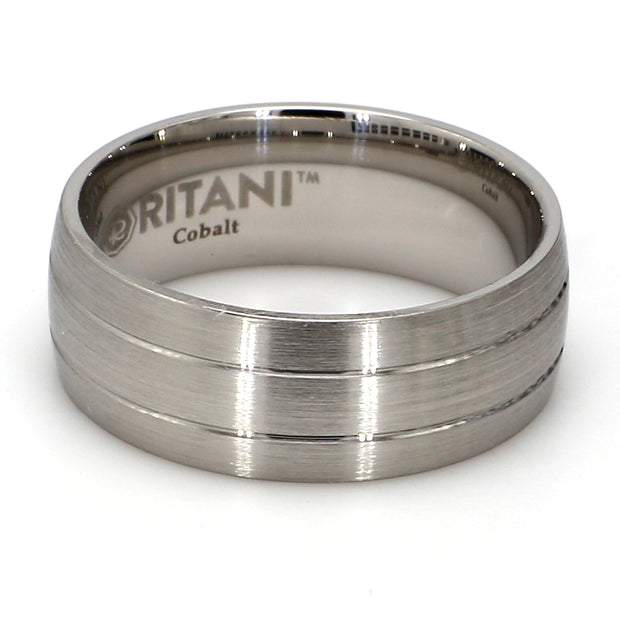 Cobalt White Metal Gent's Band by Ritani