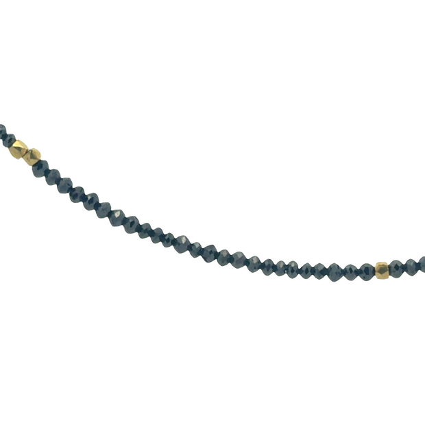 Noir Black Diamond and Gold Necklace