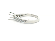 Classic Cathederal Style Pave Engagement Mounting