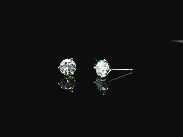 Platinum Lab-Grown Diamond Martini Studs 1.02CTW