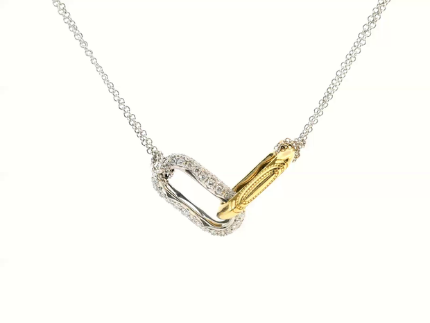 TACORI Crescent Eclipse Double Link Diamond Pendant