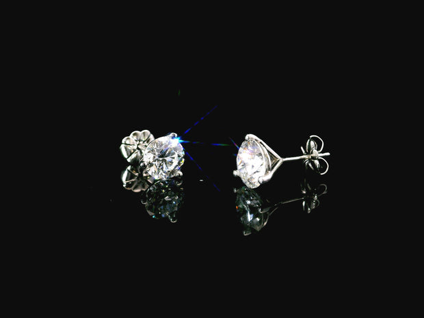Platinum Lab-Grown Diamond Martini Studs 2.00CTW