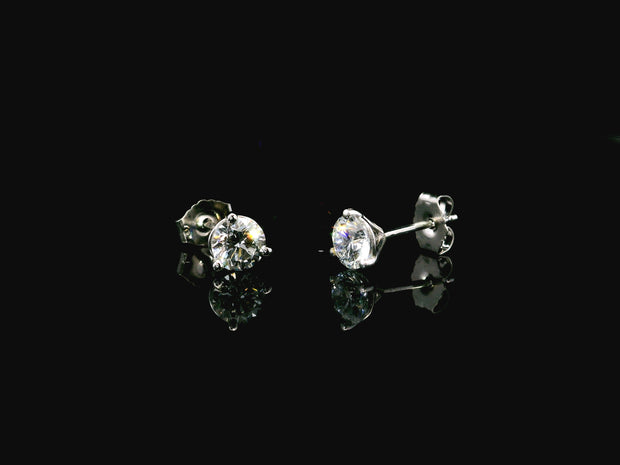 Platinum Lab-Grown Diamond Martini Studs 0.75CTW