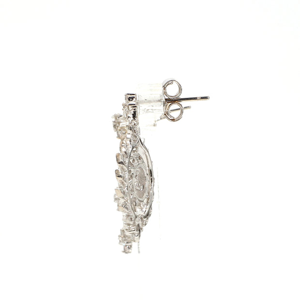 Sunburst Diamond Drop Earrings