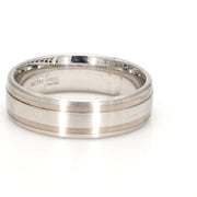 Grooved Matte Platinum Band