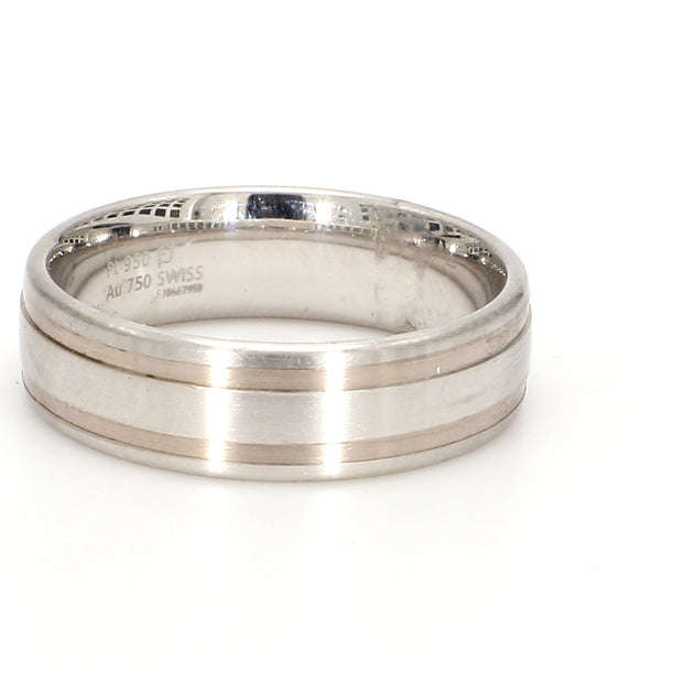 Grooved Matte Platinum Band