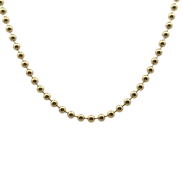 Bead Chain Necklace in 14K Yellow Gold