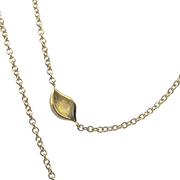Dahlia | Petal Diamond Pavé Station 32" Necklace in 18kt Yellow Gold