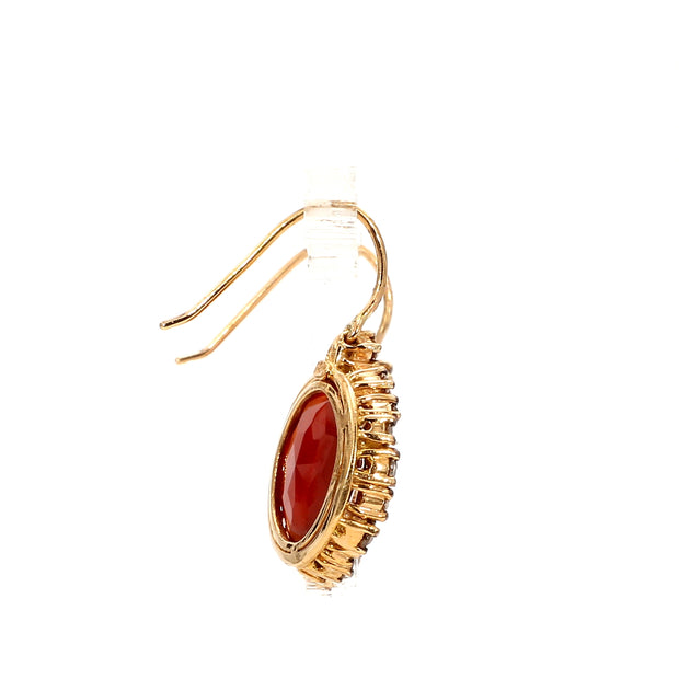 Carnelian Sunburst Gemstone Earrings
