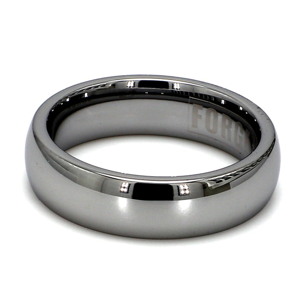 Comfort-Fit Polished Plain Metal Band