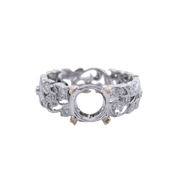 Floral Milgrain Eternity Style Engagement Mounting