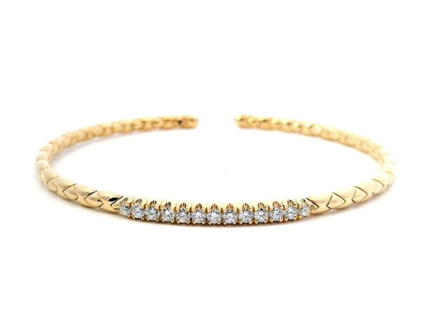 Gold & Diamond Cuff Bracelet