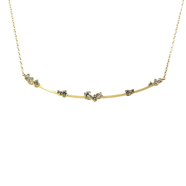 Diamond Cluster Dedicated Pendant Necklace