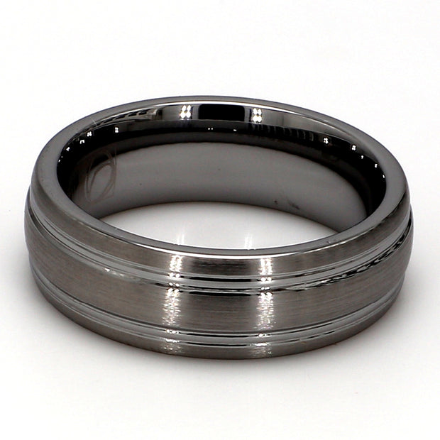 Comfort-Fit Mixed Plain Metal Band