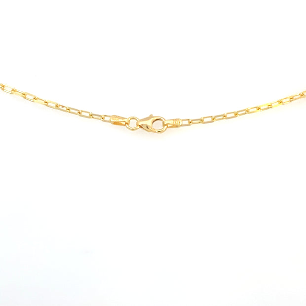 Flat Link Chain Metal Necklace