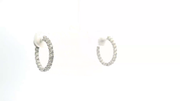Locking Diamond Hoop Earrings