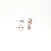 Lab-Grown Halo Pink Diamond Earrings
