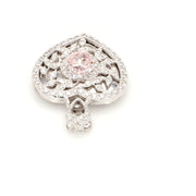Pink Sapphire & Diamond Heart Locket