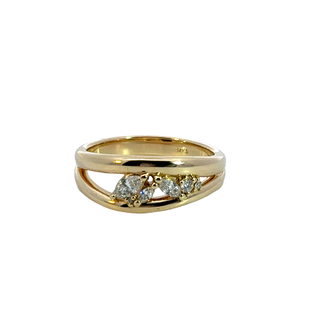 Marquise Diamond Negative Space Ring