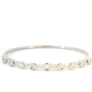Hidden Hinge Bezel Diamond Bangle