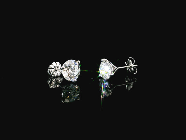 Platinum Lab-Grown Diamond Martini Studs 2.50CTW