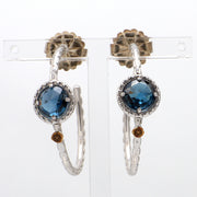 TACORI Blue Topaz Hoop Earrings