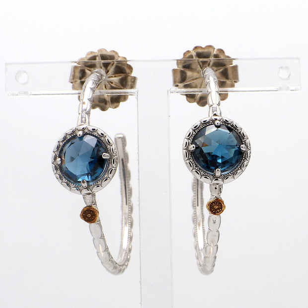 TACORI Blue Topaz Hoop Earrings