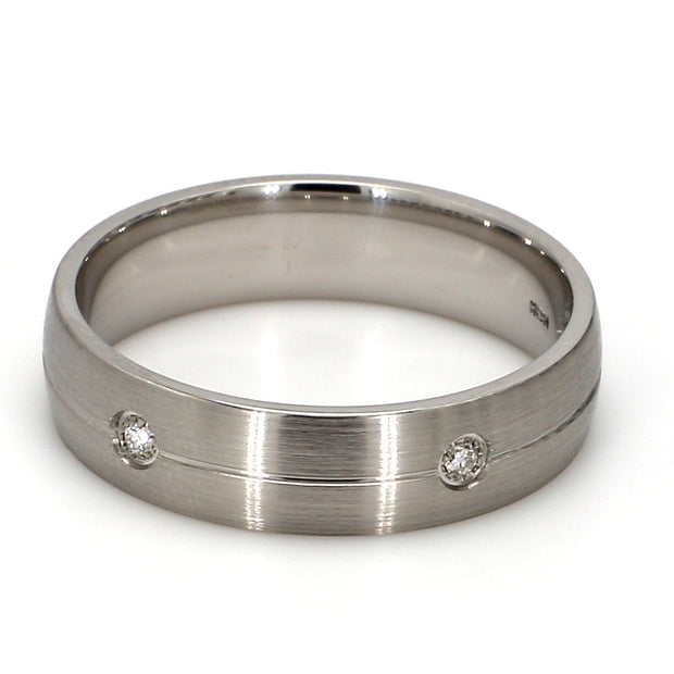Cobalt White Diamond Gent's Band by Ritani